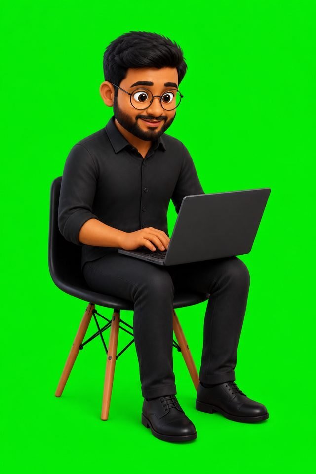 A beginner at a desktop in the Sharda computer class